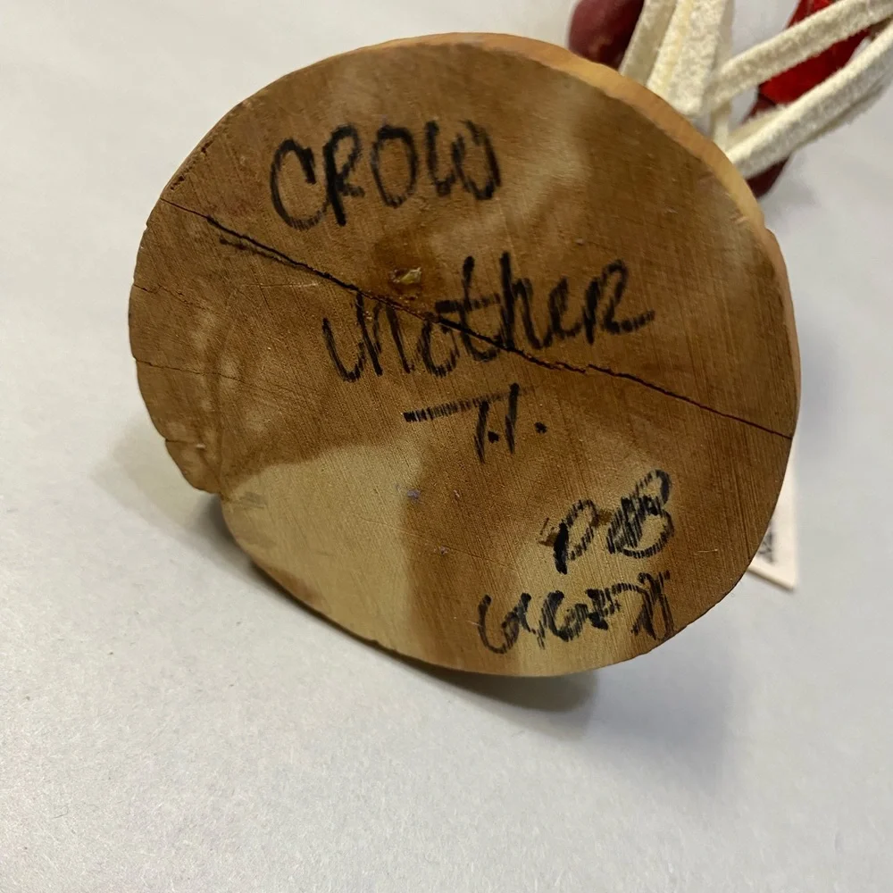 Crow Mother Kachina Handmade Navajo Dine Tribe Signed Marked Art Decor NWT